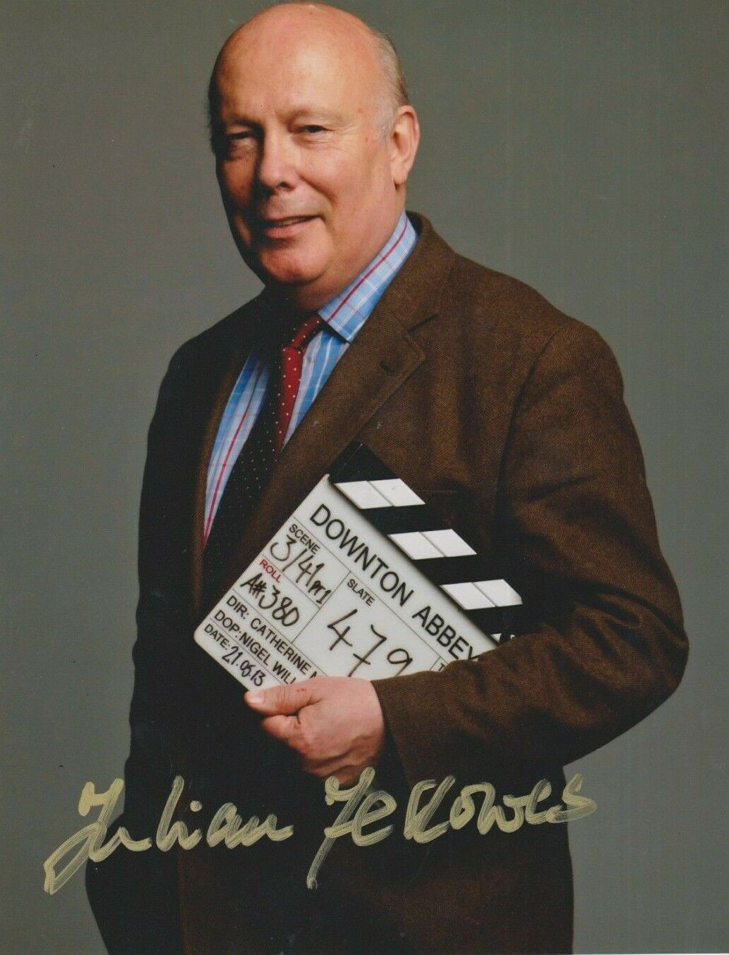 Julian Fellowes **HAND SIGNED** 10x8 Photo Poster painting ~ Downton Abbey ~ AUTOGRAPHED