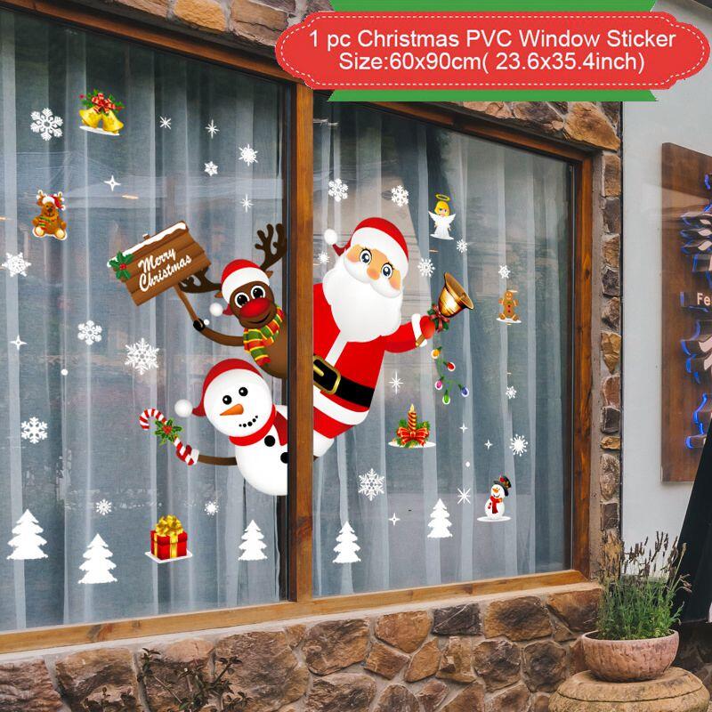 Tegooe Reusable Christmas Window Clings - Waterproof Static Decals for Home Decor