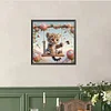 5D DIY Full Round Drill Diamond Painting Leopard Kit Home Decor Art Craft40x40cm
