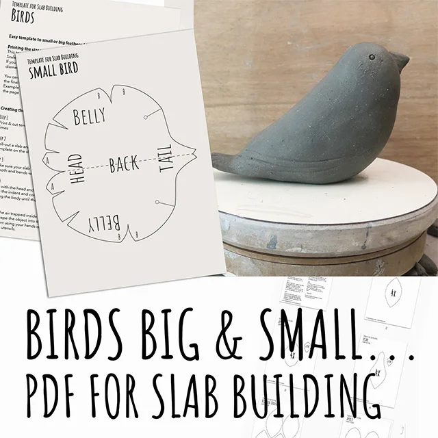DIY Birds Pottery Template