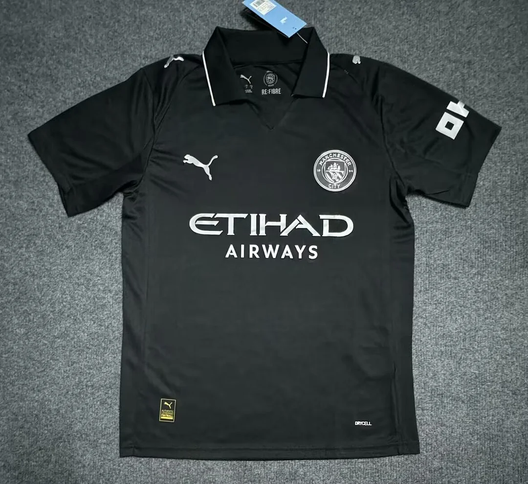 25/26 Manchester City Third Away Black Football Shirt Thai Quality