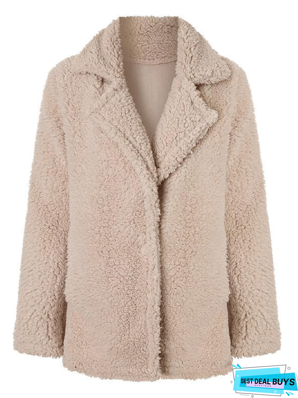 Casual Loosen Plush Lapel Outerwear
