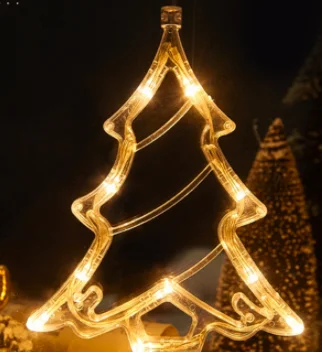 LED Christmas festive room window display suction cup lights decorative lights