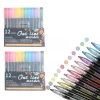 8/12 couleurs double ligne contour DIY dessin stylos marqueurs