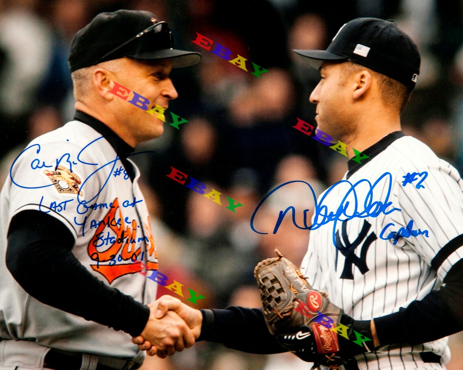 Cal Ripken Derek Jeter Yankees Signed Autographed Signed 8x10 Photo Poster painting Reprint