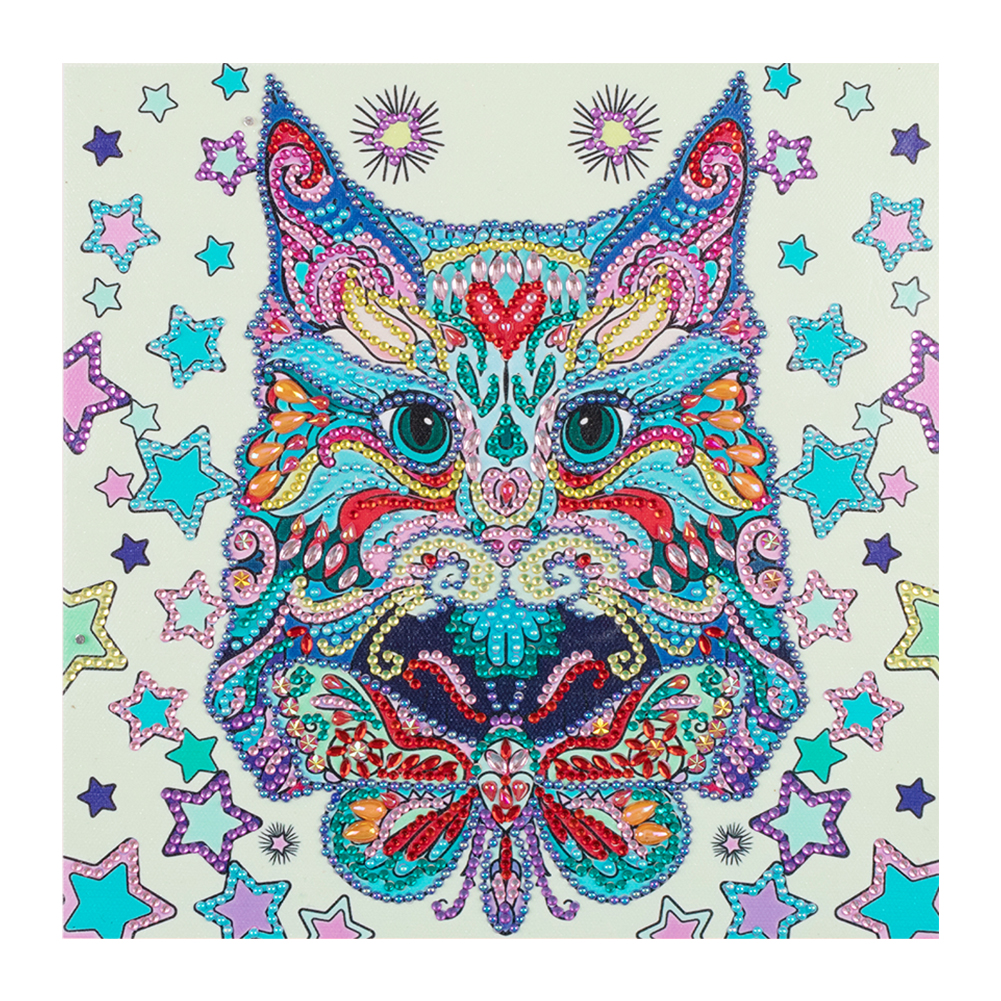 

Cartoon Cat - Special Shaped Diamond Painting - 30*30CM, 501 Original