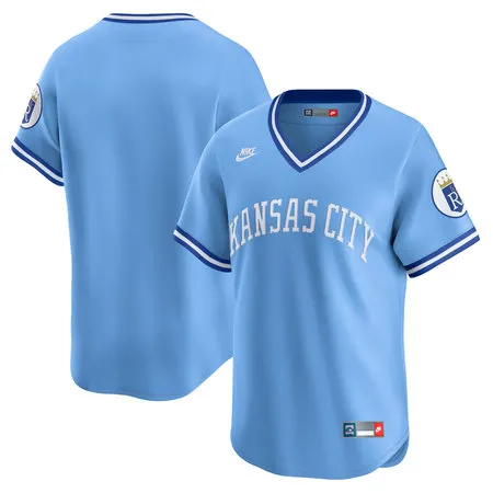 Youth Kansas City Royals Nike Light Blue Cooperstown Collection Limited Jersey