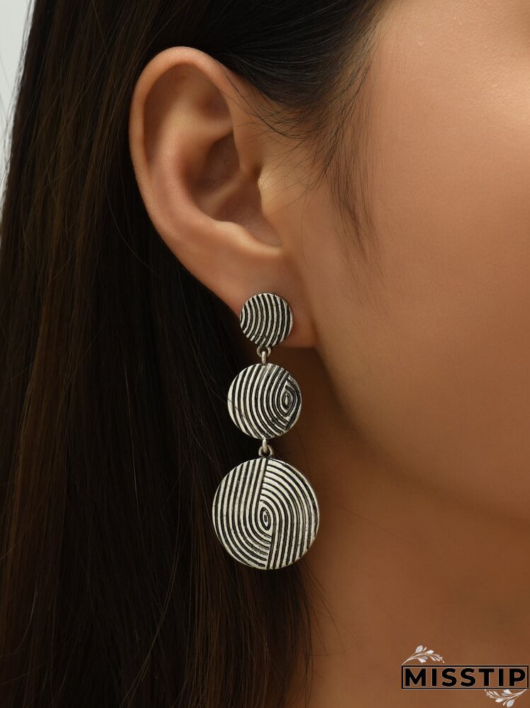 Round Drop Earrings