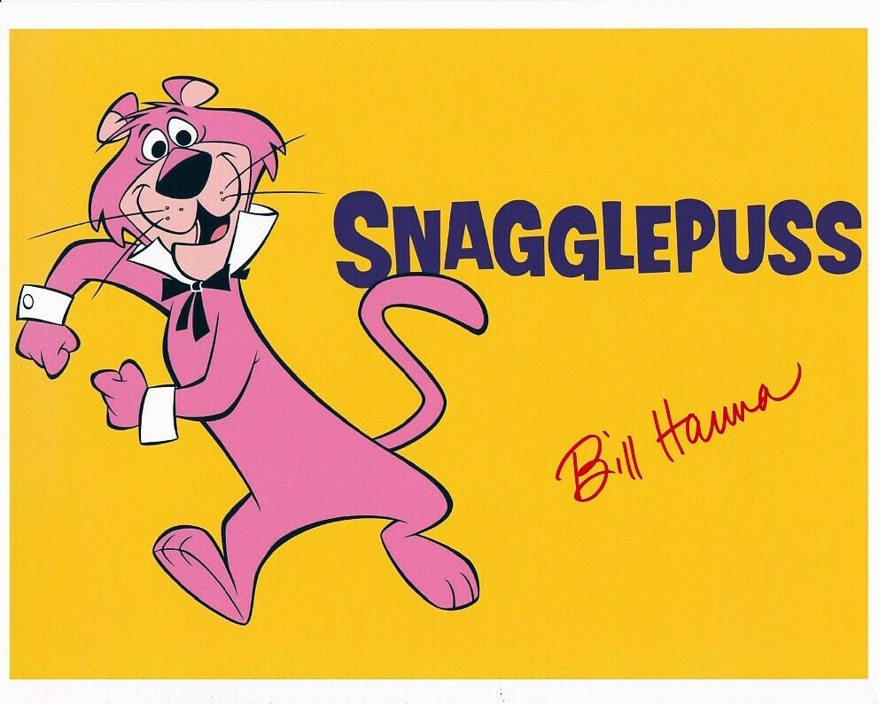 WILLIAM BILL HANNA signed SNAGGLEPUSS color 8x10 w/ coa HEAVENS TO MURGATROYD!