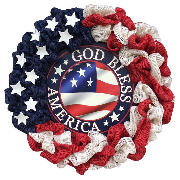 Independence Day Wreath- God bless America-Annaletters