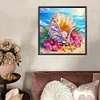 Conch Hibiscus-Crystal Rhinestone Diamond Painting