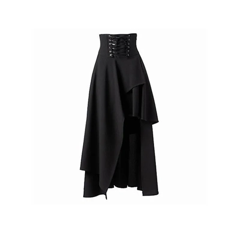 Medieval Woman Vintage Gothic Skirt Pirate Halloween Costume Renaissance Steampunk High Waist Skirt