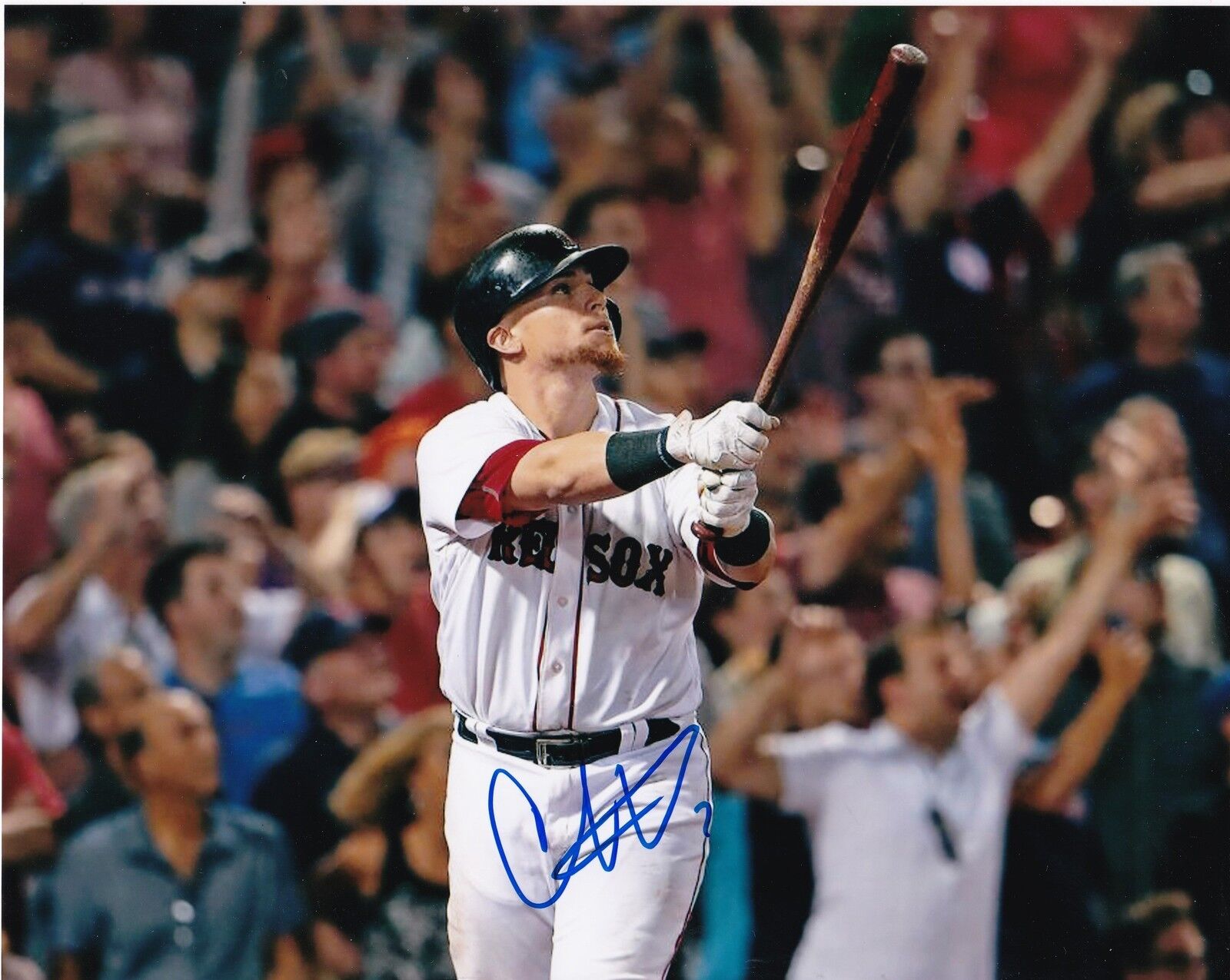 CHRISTIAN VAZQUEZ BOSTON RED SOX ACTION SIGNED 8x10