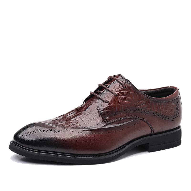 Crocodile Print Business Casual Derby Shoes DANRRIO.COM DANRRIO
