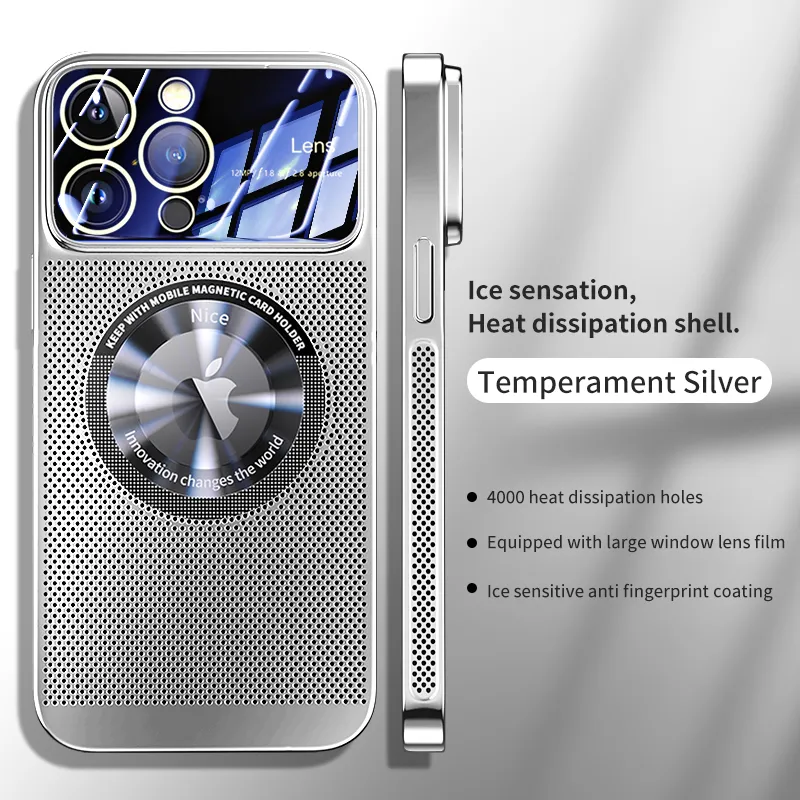 Limited Time Offer🔥Second half price🔥Electroplating Heat Dissipation Magnetic Large Window Phone Case