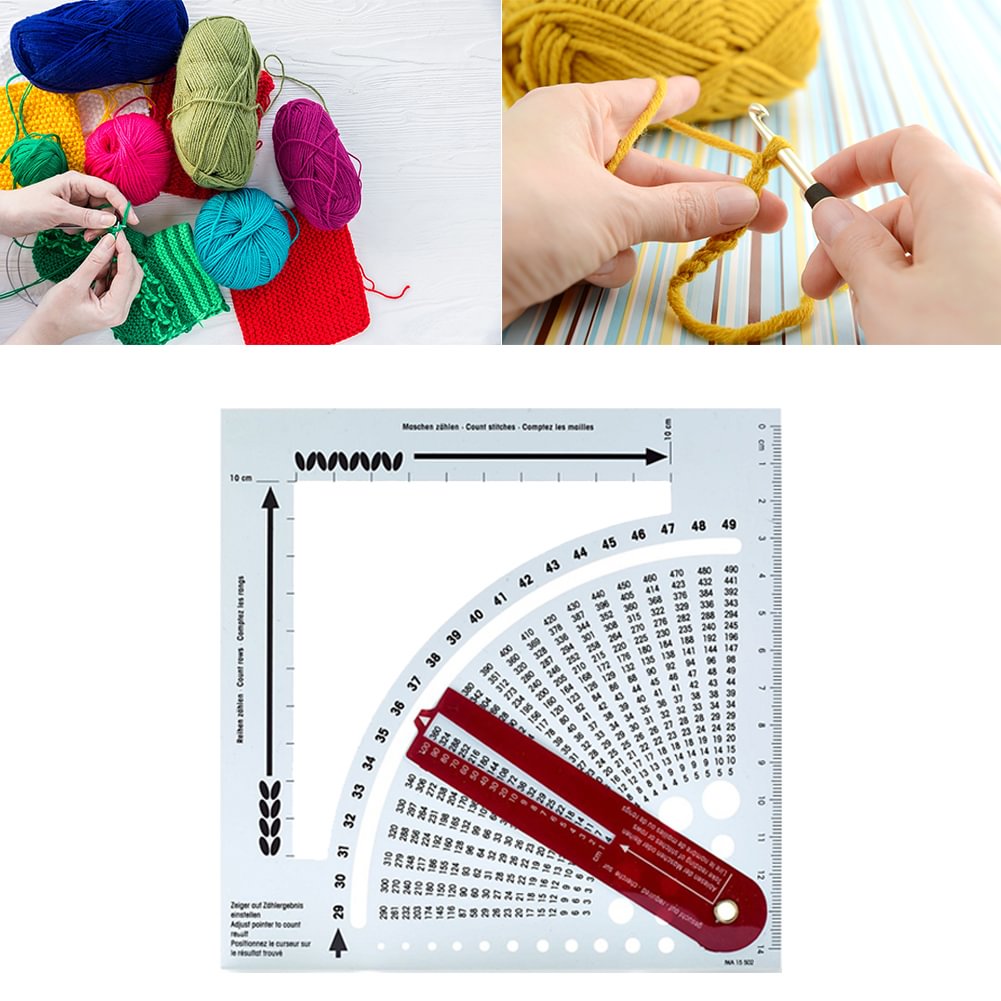 Knitting Gauge Converter and Circular Weave Calculator Ruler