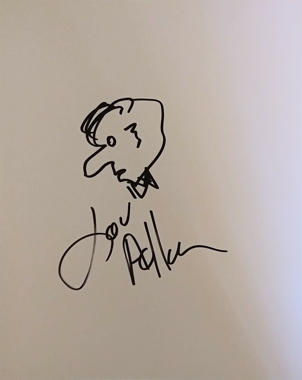 Lou Adler signed 8x10 sketch