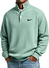 Men's Casual Versatile Button Stand Collar Sweatshirt
