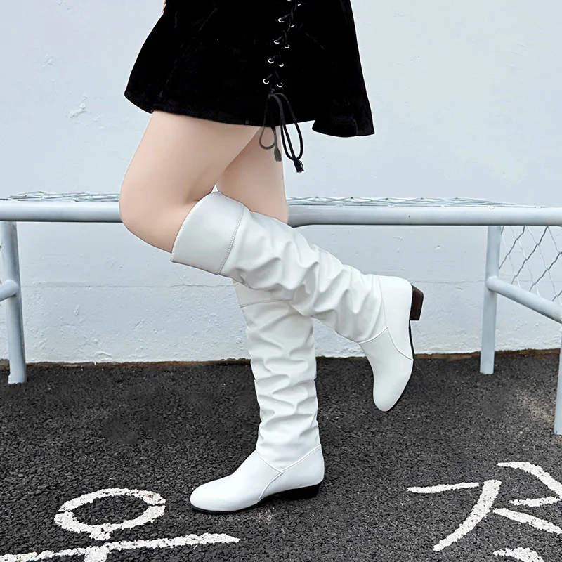 Wongn Wongn New Korean Version Of 2023 Over-Knee Boots Pointed Thick Heel Warm Snow Boots Women's Boots Thin Leg Elastic Boots Batch