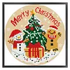 Christmas Snowman-11CT Stamped Cross Stitch 24*24cm/9.45*9.45in