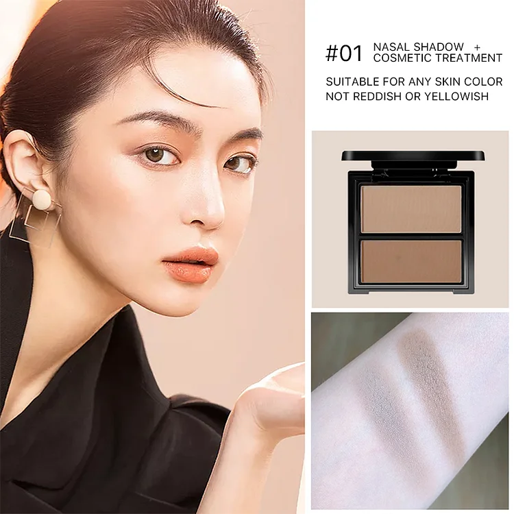Aprileye Three-dimensional sculpting two-color contouring disc high-gloss shadow contouring powder
