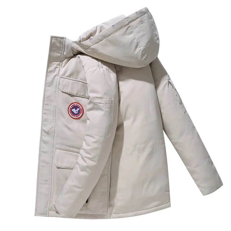 Men's Jackets Without Fur Collar Winter Down Padded Coat