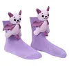 3D Knit Socks Funny Warm Cute Socks Double Layer Hand Crocheted Sock Middle Tube Socks for Autumn/Winter for Men & Women
