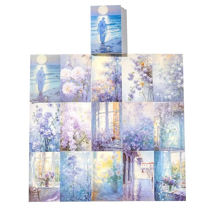 Journalsay 60 Sheets Garden and Dream Series Vintage Flower Monet Style Material Paper
