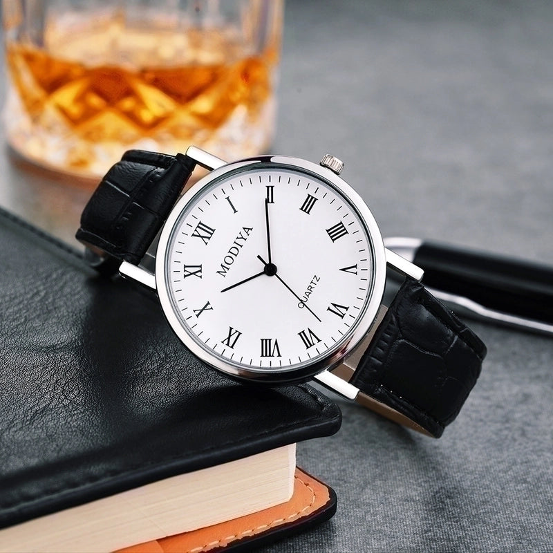 5 Pieces Casual Round Buckle Quartz Men’s Watches