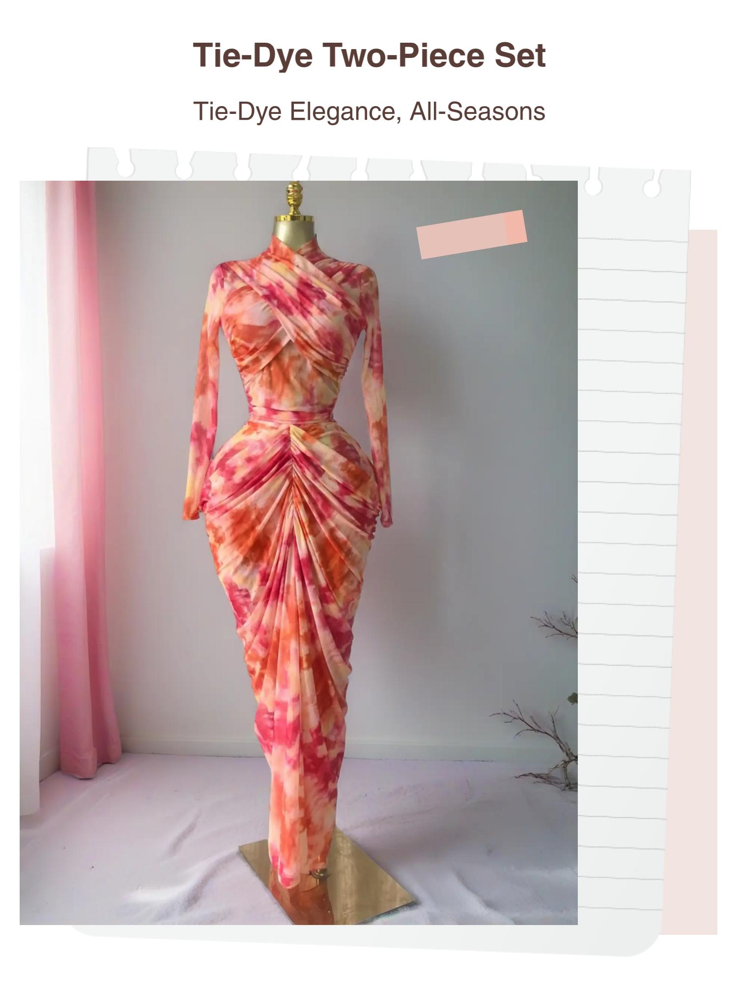 PULKRITU Elegant Women's Tie Dye Printed Two Piece Set Outfits, Wrap Crop Top + Ruched Maxi Skirt , Casual Beach Resort Birthday, Vacation Street Lady Two-Piece Set,Female Fashion 2 Piece Co-ord Set PULKRITU Elegant Women's Tie Dye Printed Two Piece Set Outfits, Wrap Crop Top + Ruched Maxi Skirt , Casual Beach Resort Birthday, Vacation Street Lady Two-Piece Set,Female Fashion 2 Piece Co-ord Set