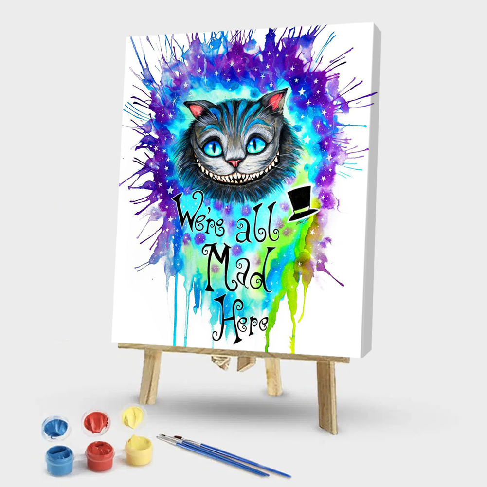 

40x50cm - Paint By Numbers Mad Cat, 501 Original
