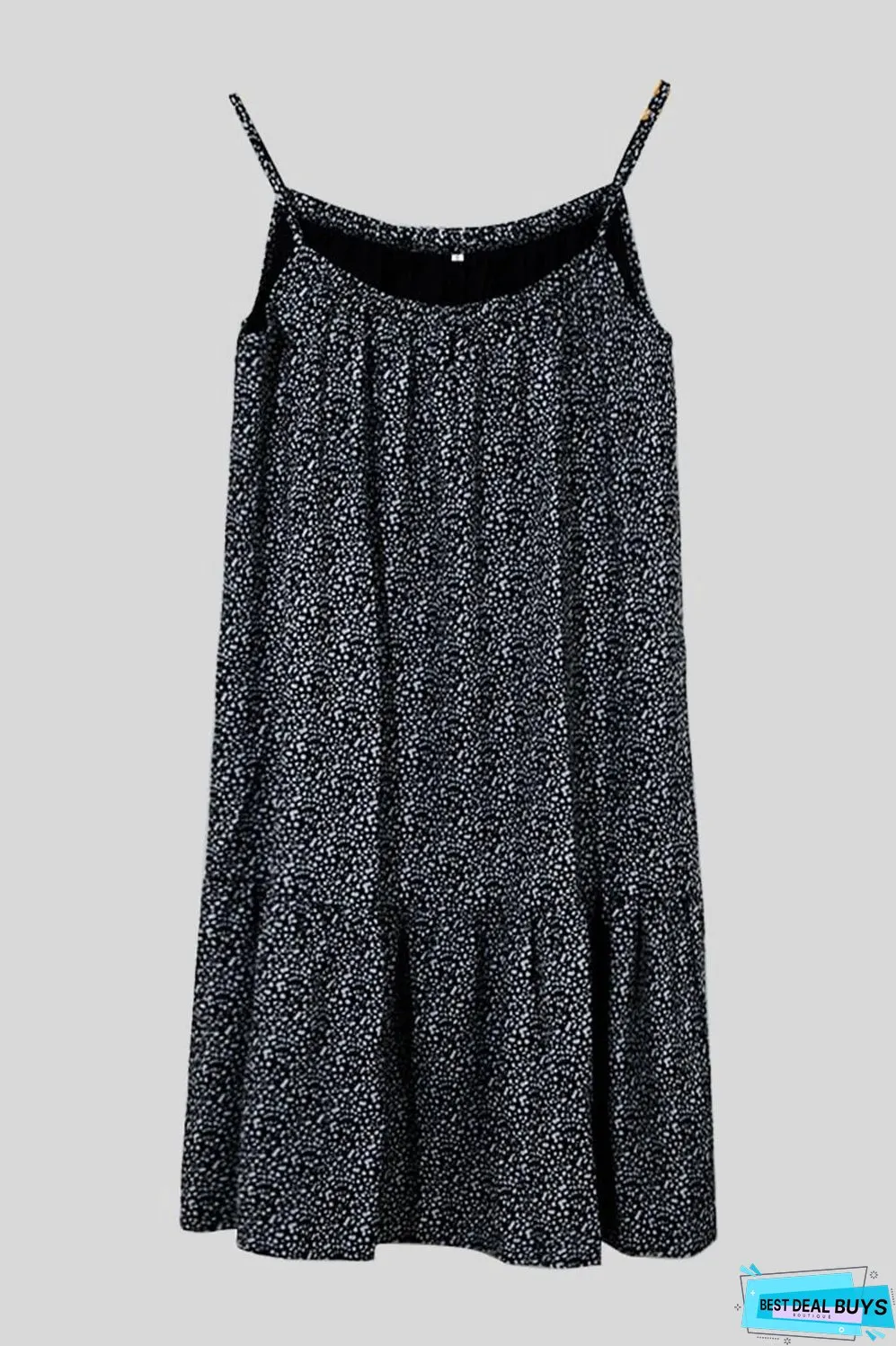 Full Size Printed Sleeveless Mini Cami Dress