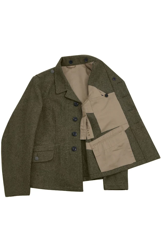   Luftwaffe German M1940 EM NCO Brown Grey Wool Flight Tunic Fliegerbluse German-Uniform