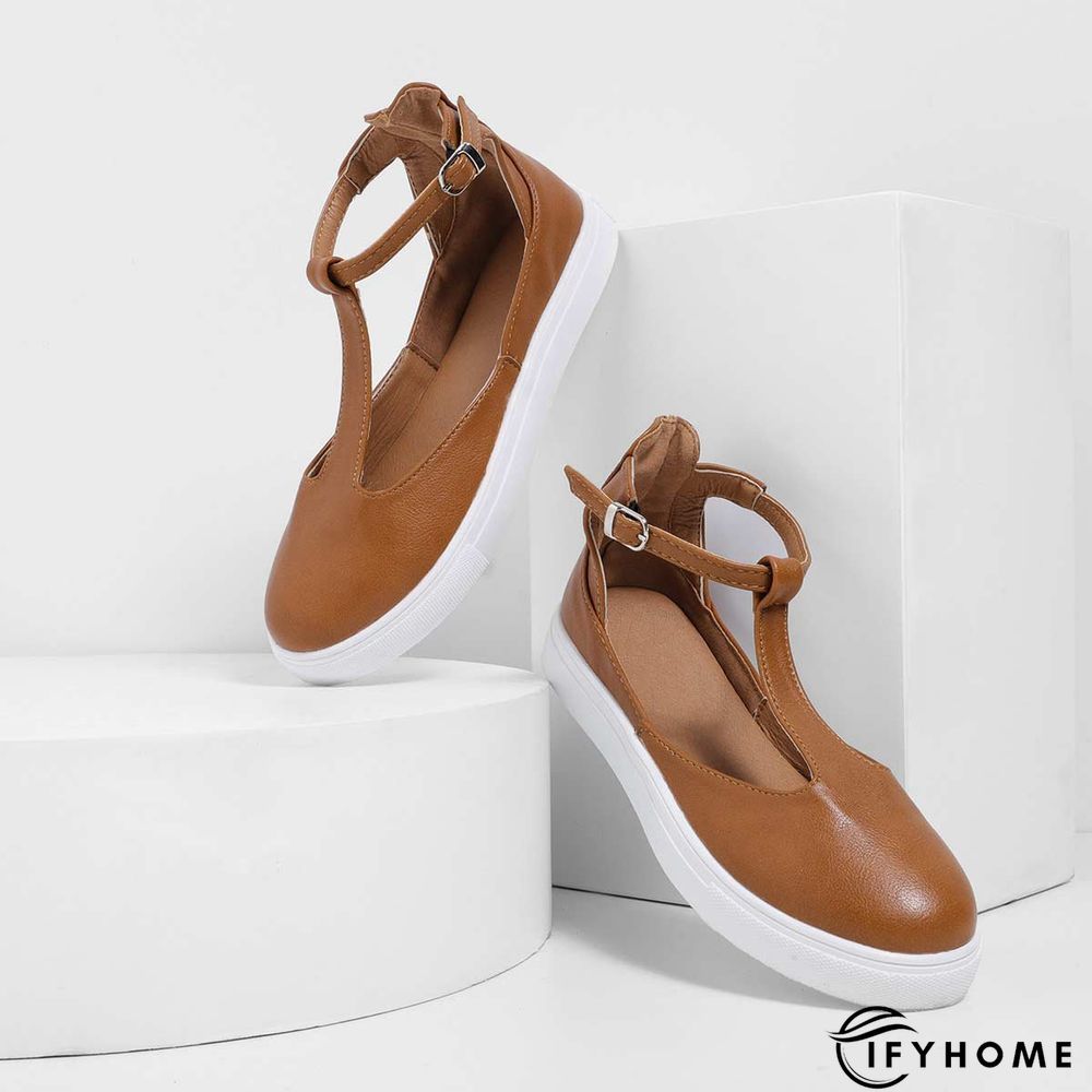 Summer Sandals Round Toe Shoes with Adjustable Buckle | IFYHOME