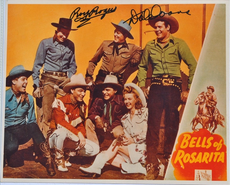 ROY ROGERS & DALE Evans Signed Photo Poster painting X2 Bells Of Rosarita wcoa