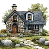 Cabin-11CT Stamped Cross Stitch 40*40cm/15.75*15.75in