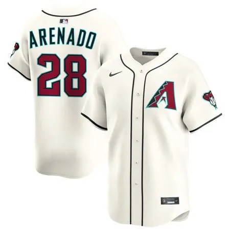 Youth Arizona Diamondbacks #28 Nolan Arenado Cream Home Limited Jersey