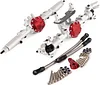 AMK Aluminum Alloy 1/10 RC Crawler AR44 SCX10 II 90047 90046 AX90060 Builders Kit Upgrade (Red Axle Set)