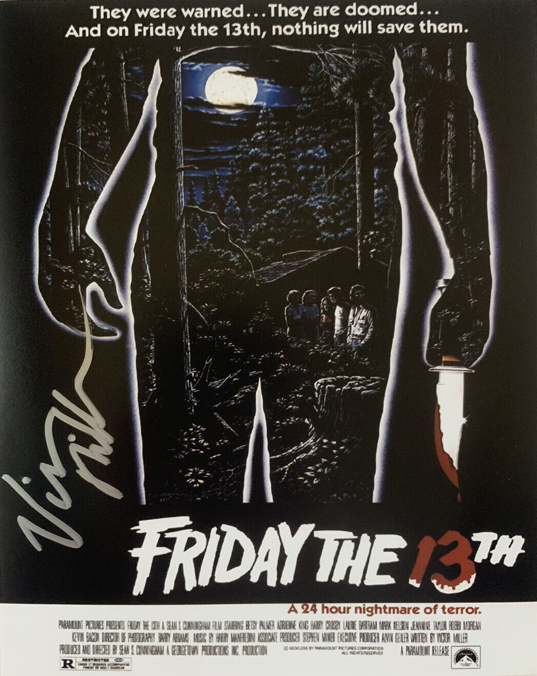 VICTOR MILLER HAND SIGNED 8x10 Photo Poster painting FRIDAY THE 13th AUTHENTIC AUTOGRAPH COA