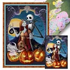 Halloween Jack And Sally-11CT Stamped Cross Stitch 40*60cm/15.75*23.62in(Big Size)