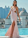 Evening Wrap Sequined Backless Dress