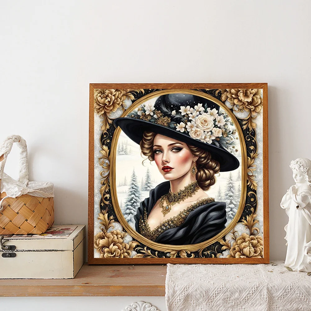 Diamond Painting - Full Round Drill - Noble Woman(Canvas|30*30cm)