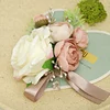 10PCS Wedding Bridal Groom Catering Ceremony Guests Corsage Boutonniere Wrist Bouquet Artificial Flower