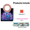 Sac &agrave; main en peinture en diamant 5d en paon DIY avec poign&eacute;e ronde, kit de peinture en diamant, sac &agrave; peinture diamant pour femmes, voyages pour shopping occasionnel, usage quotidien