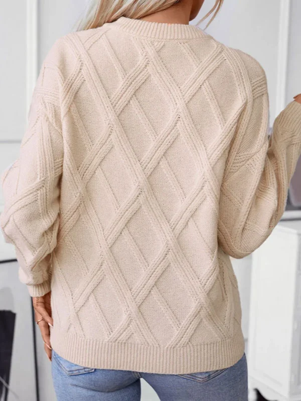 Athvotar Athvotar And Winter New Sweater Women's Knitted Jersey Jersey Loose Round Collar Coat Factory