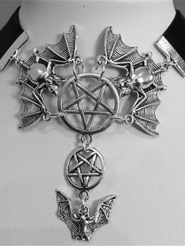 Bat Pentagram choker