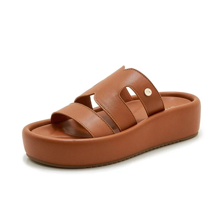 Platform H Slides Slip on Arch Support Sandals Radinnoo.com