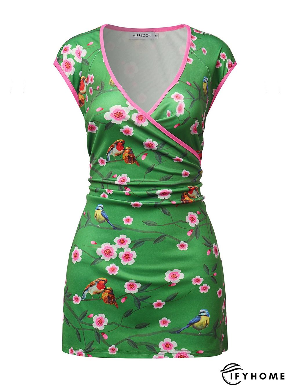 Casual Short Sleeve Plus Size Printed Tops | IFYHOME