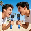 2.4G Wireless Microphone Rechargeable Live Streaming Microphone LED Display Professional Handheld Mic for Singing Karaoke Wedding DJ Party