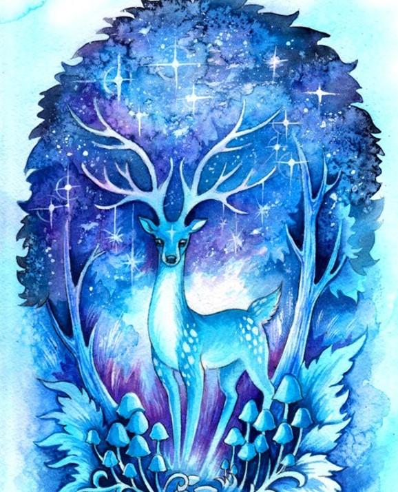 Winter Deer – Paint By Numbers - 40*50CM, 501 Original